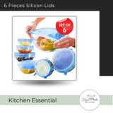6 Pieces Silicon Lids