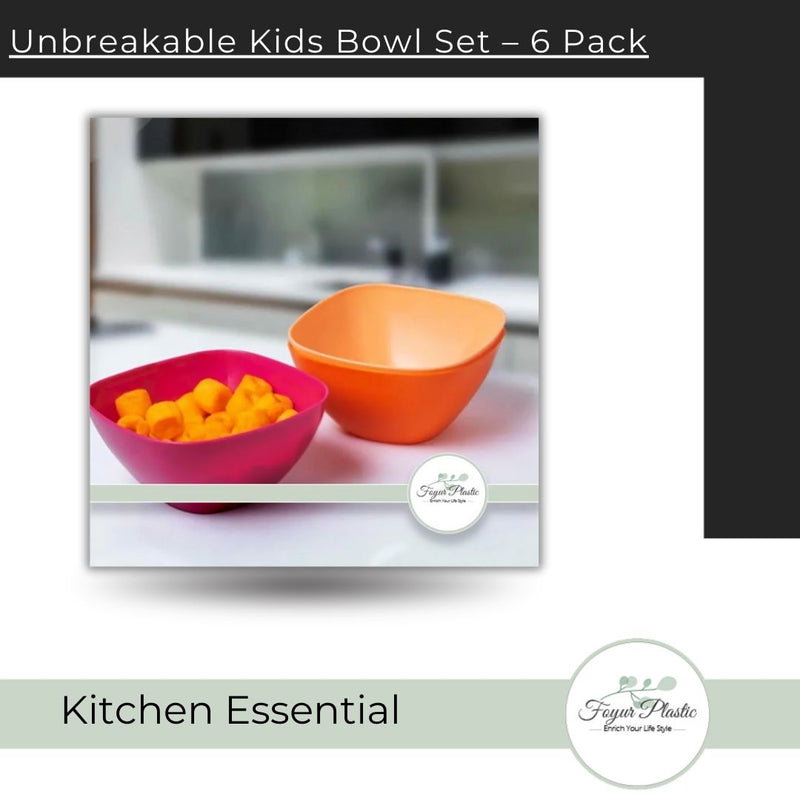 Unbreakable Mini Bowl Set for Kids, Pack of 6