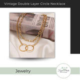 Vintage Double Layer Chain Linked Circle Pendent