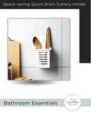 Cutlery Holder Quick Drain Space-saving Bathroom Storage Box.