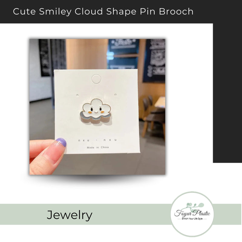 Cute Smiley Cloud Shape Pin Brooch