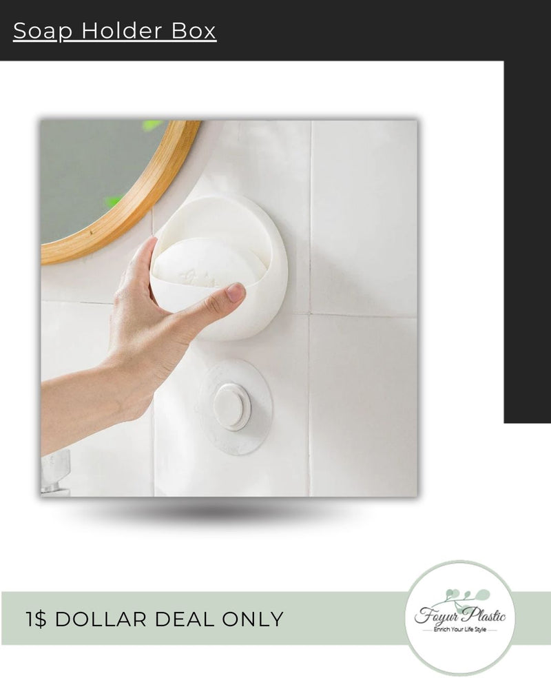 Soap Organizer Wall-mounted Self-adhesive Soap Holder Box