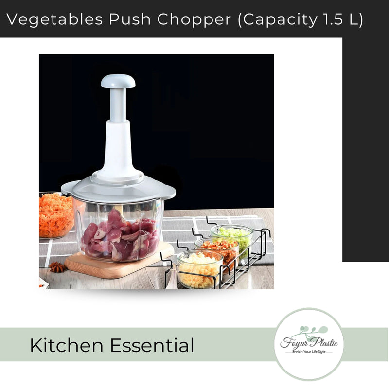 1.5 Liter Manual Food Chopper Vegetable Grinder Hand Press