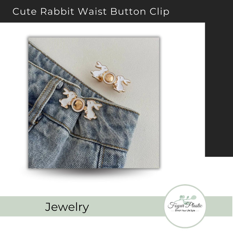 Cute Rabbit Detachable Tighten Waist Button
