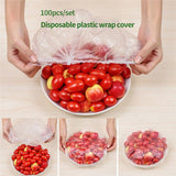 Pack of 100 - Disposable Plastic food Wrap