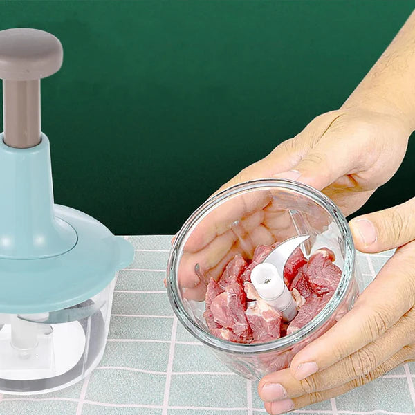 1.5 Liter Manual Food Chopper Vegetable Grinder Hand Press