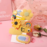 8 Pcs Beautiful Design Wool Knitted hair clips (Hand Made)