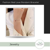 Fashion Red Love Pendant Bracelet