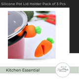 Silicone Pot Lid Holder Pack of 3 Pcs