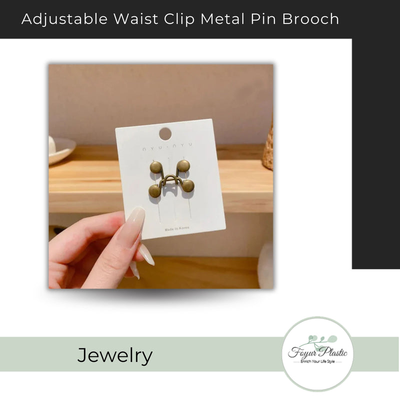 Adjustable Waist Clip Metal Pin Brooch