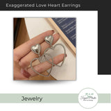 Exaggerated Love Heart Earrings