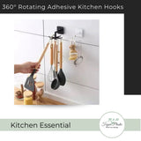 360 Degrees Rotated Kitchen Hooks Self Adhesive