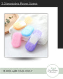 Pack of 3 Portable Disposable Paper Soap.