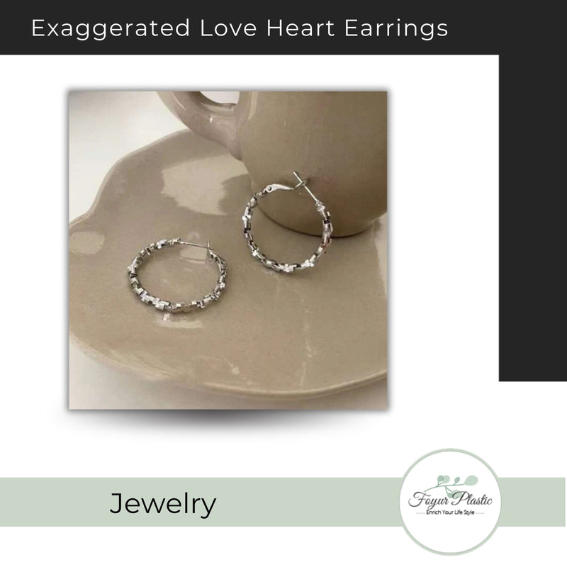 Exaggerated Love Heart Earrings