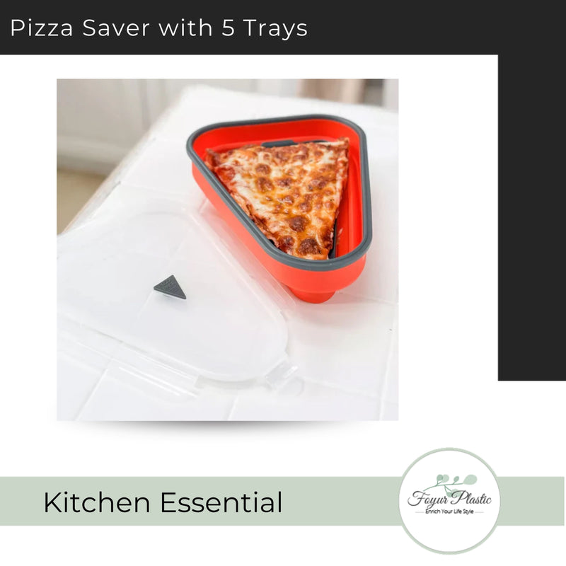 Pizza Storage Container With 5 Serving Trays