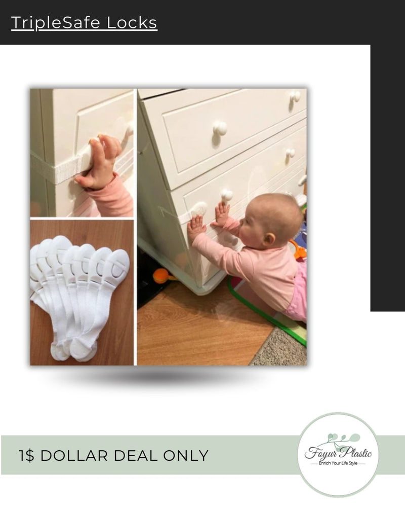 Pack of 3 - Child Safety Lock for Drawer, Door & Refrigerator