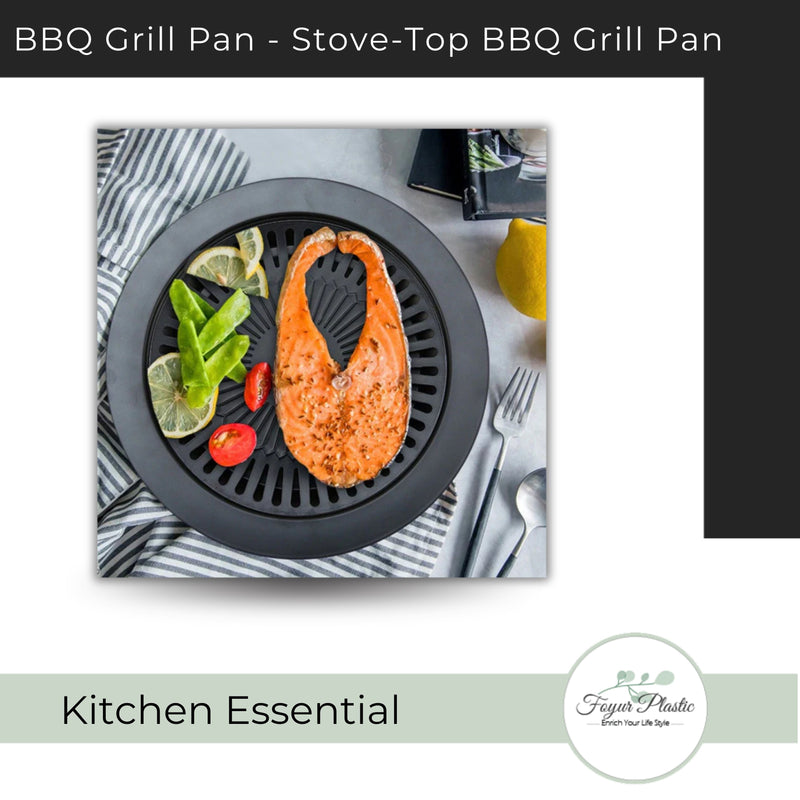 BBQ Grill Pan - Stove-Top BBQ Grill Pan