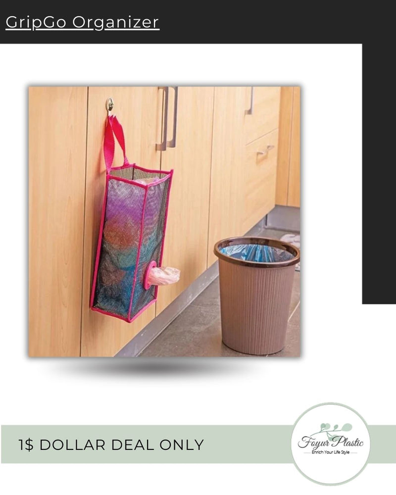 Multi-Purpose Hanging Shopper Dispenser Holder & Organizer Bag