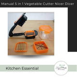 Manual 5 in 1 Vegetable Cutter Nicer Dicer.