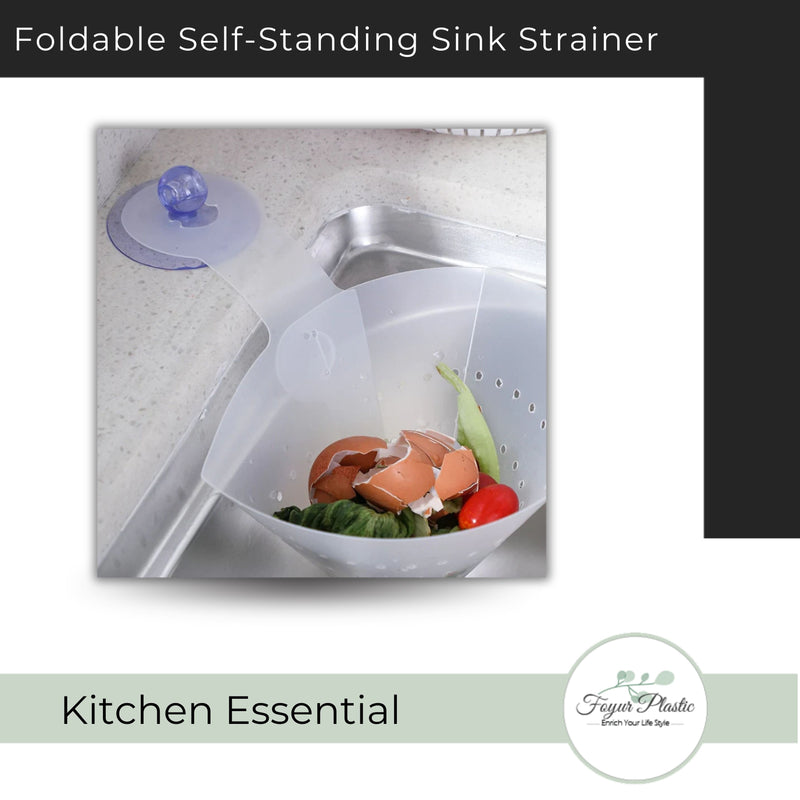 Self-Standing Foldable Kitchen Sink Strainer.