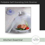 Self-Standing Foldable Kitchen Sink Strainer.