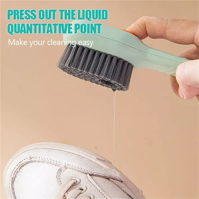 Multifunctional Liquid Shoe Brush - Automatic Liquid Adding Cleaning Brush.