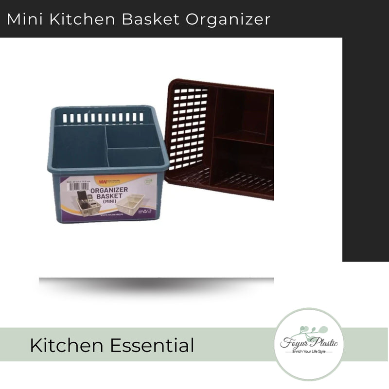 Plastic Basket for Kitchen- Fruit Vegetable Cabinet Organizer - Mini Size