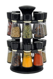 Condiment Spice Jars Revolving Base - 6 Pcs