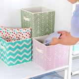 Fabric Clothes Storage box Cube Bin - Assorted Prints