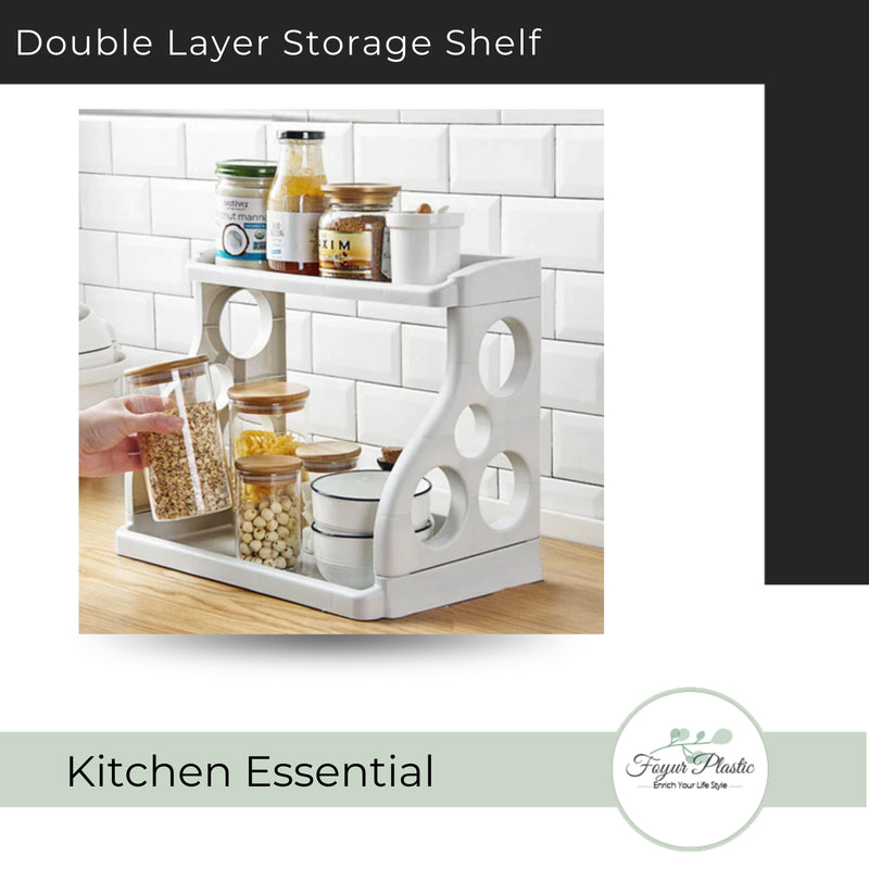 New Storage Rack Double Layer Shelf For Kitchen.