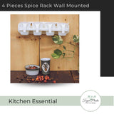 4 Pieces Spice Rack Wall Mounted