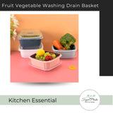 Fruit Vegetable Washing Drain Basket - Square Basket Strainer With Lid