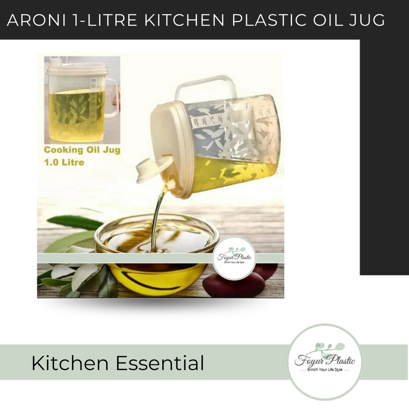 ARONI 1-LITRE KITCHEN PLASTIC OIL JUG