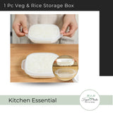 1 Pc Fresh-keeping Vegetable Rice Storage Box.