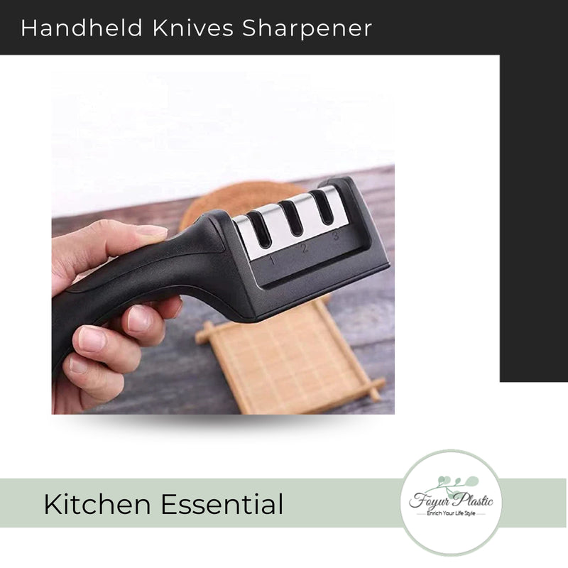 Handheld Knives Sharpener Multi-function 3 Stages Type Quick Knife Sharpen.
