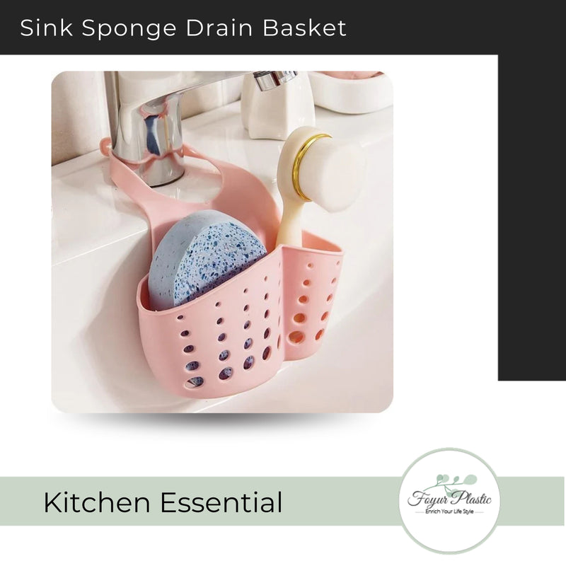 Kitchen Sink Sponge Basket Drain Water Sponge Bag