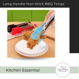 Long Handle No-Stick BBQ Grilling Kitchen Tongs.