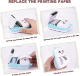 Mini Portable Thermal Printer With 3 Paper Rolls