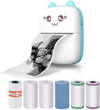 Mini Portable Thermal Printer With 3 Paper Rolls