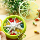 1 Piece Color Medicine Box Pillbox Dispenser 7 Days Weekly Portable.