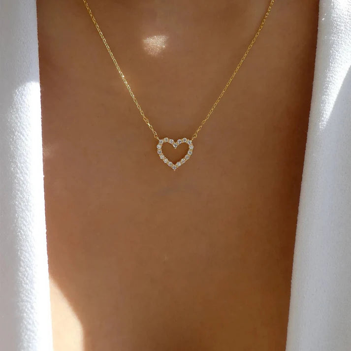 Luxurious Diamond Heart Necklace