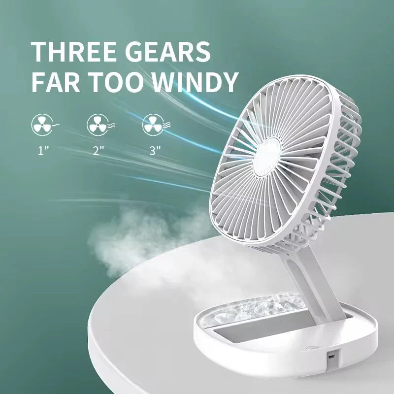 Foldable Desktop Mini Fan with Light