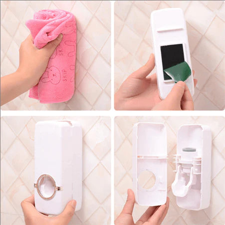 Toothpaste Dispenser & Brush Holder
