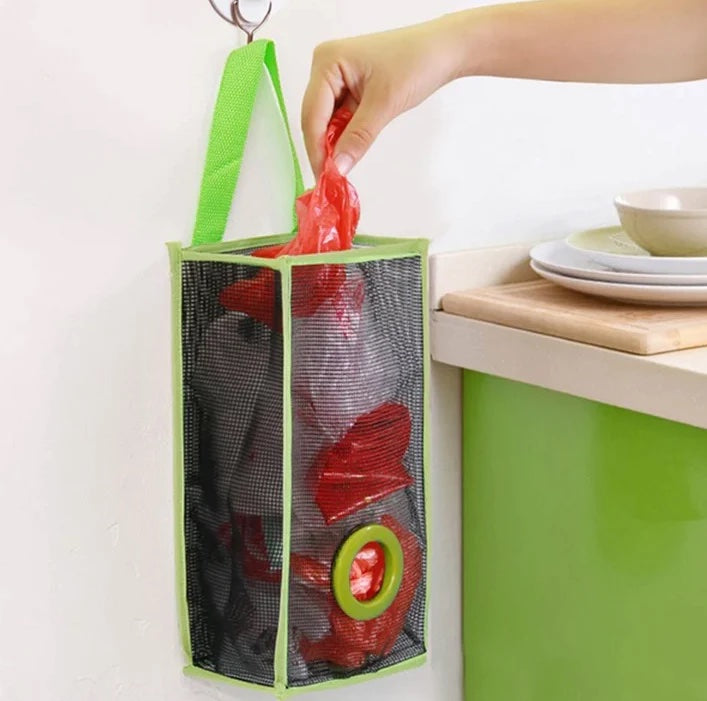 Multi-Purpose Hanging Shopper Dispenser Holder & Organizer Bag