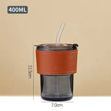 Glass Coffee Mug With Straw