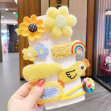 8 Pcs Beautiful Design Wool Knitted hair clips (Hand Made)