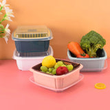 Fruit Vegetable Washing Drain Basket - Square Basket Strainer With Lid