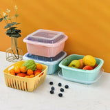 Fruit Vegetable Washing Drain Basket - Square Basket Strainer With Lid