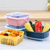 Fruit Vegetable Washing Drain Basket - Square Basket Strainer With Lid