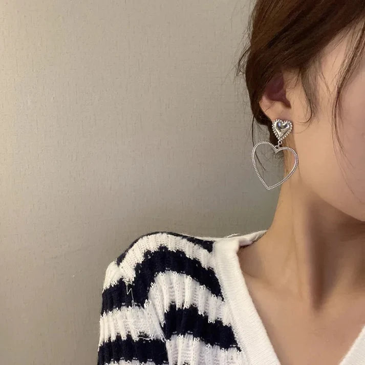 Exaggerated Love Heart Earrings